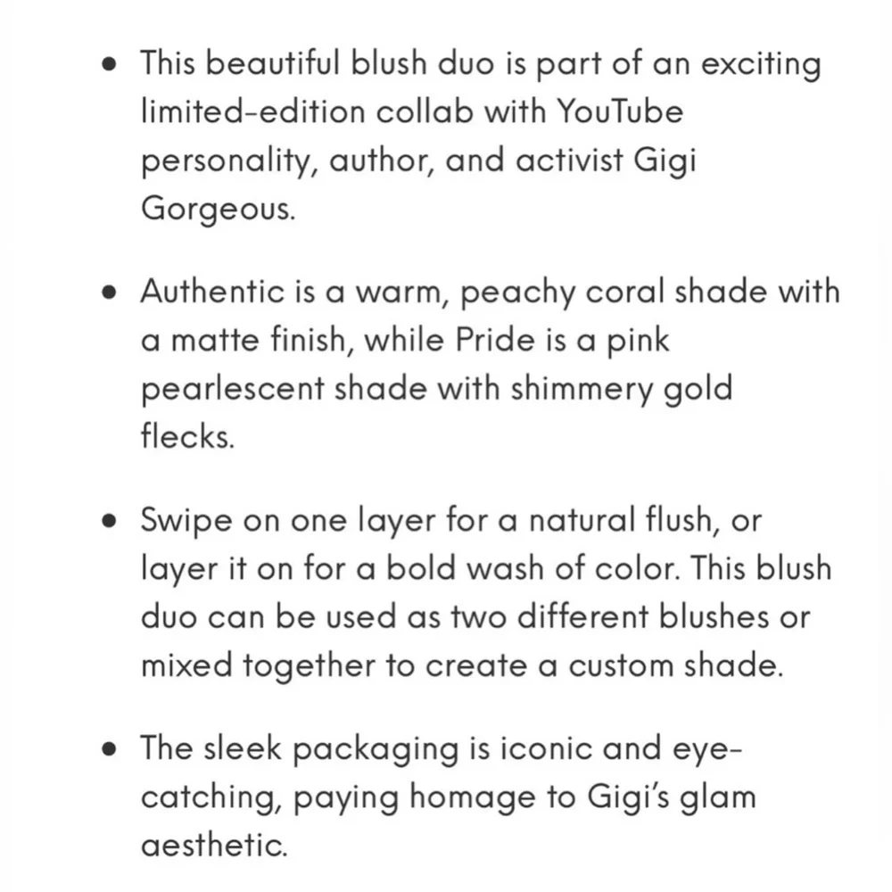 NIB 🌈 GIGI Gorgeous The Only Blush Duo in Authentic + Pride